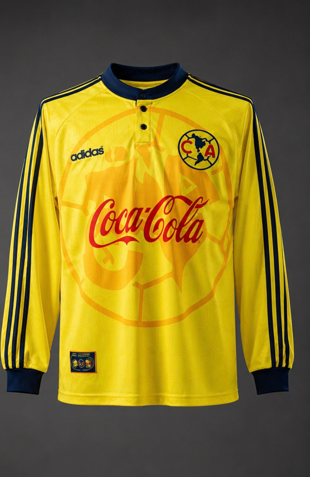 Club América 1994-95 Retro Long Sleeve Jersey | Coca-Cola Edition | Vintage Yellow Soccer Shirt 🦅💛