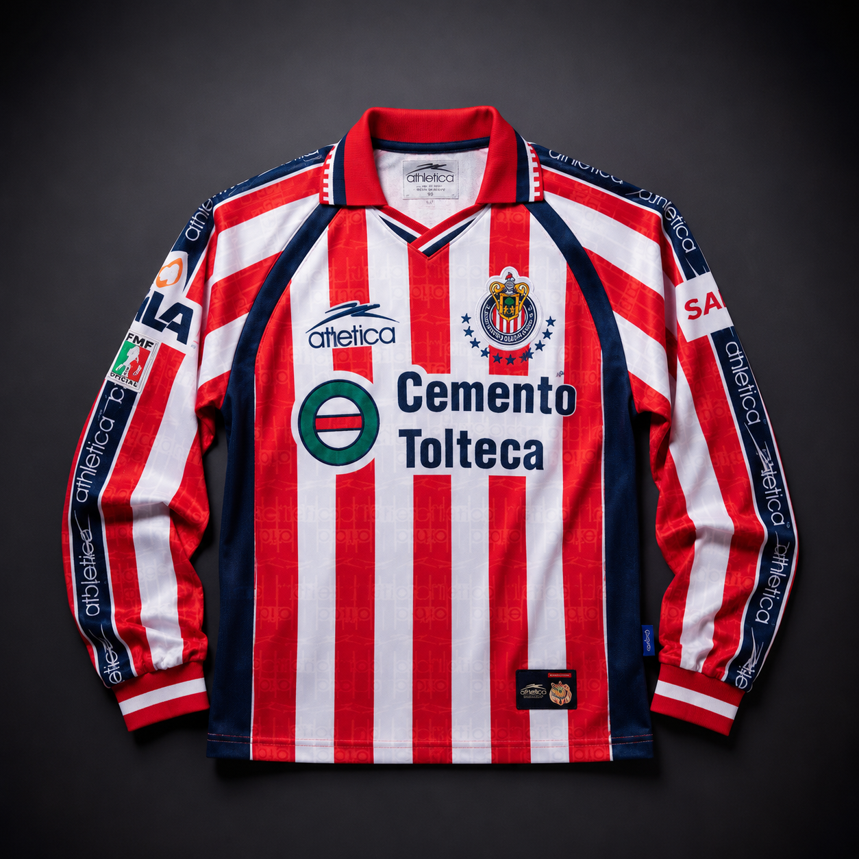 Chivas Guadalajara 1999-2000 Retro Long Sleeve Jersey 🔴⚪🐐