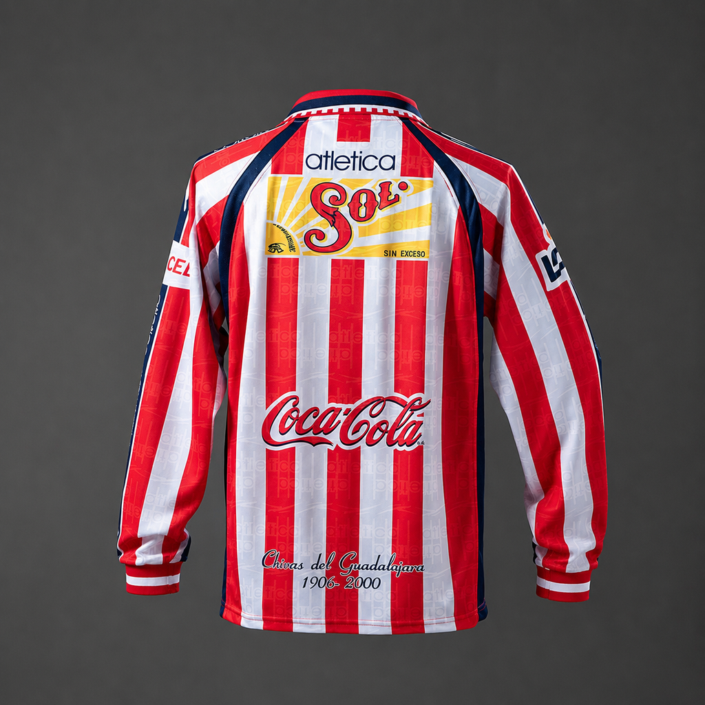 Chivas Guadalajara 1999-2000 Retro Long Sleeve Jersey 🔴⚪🐐