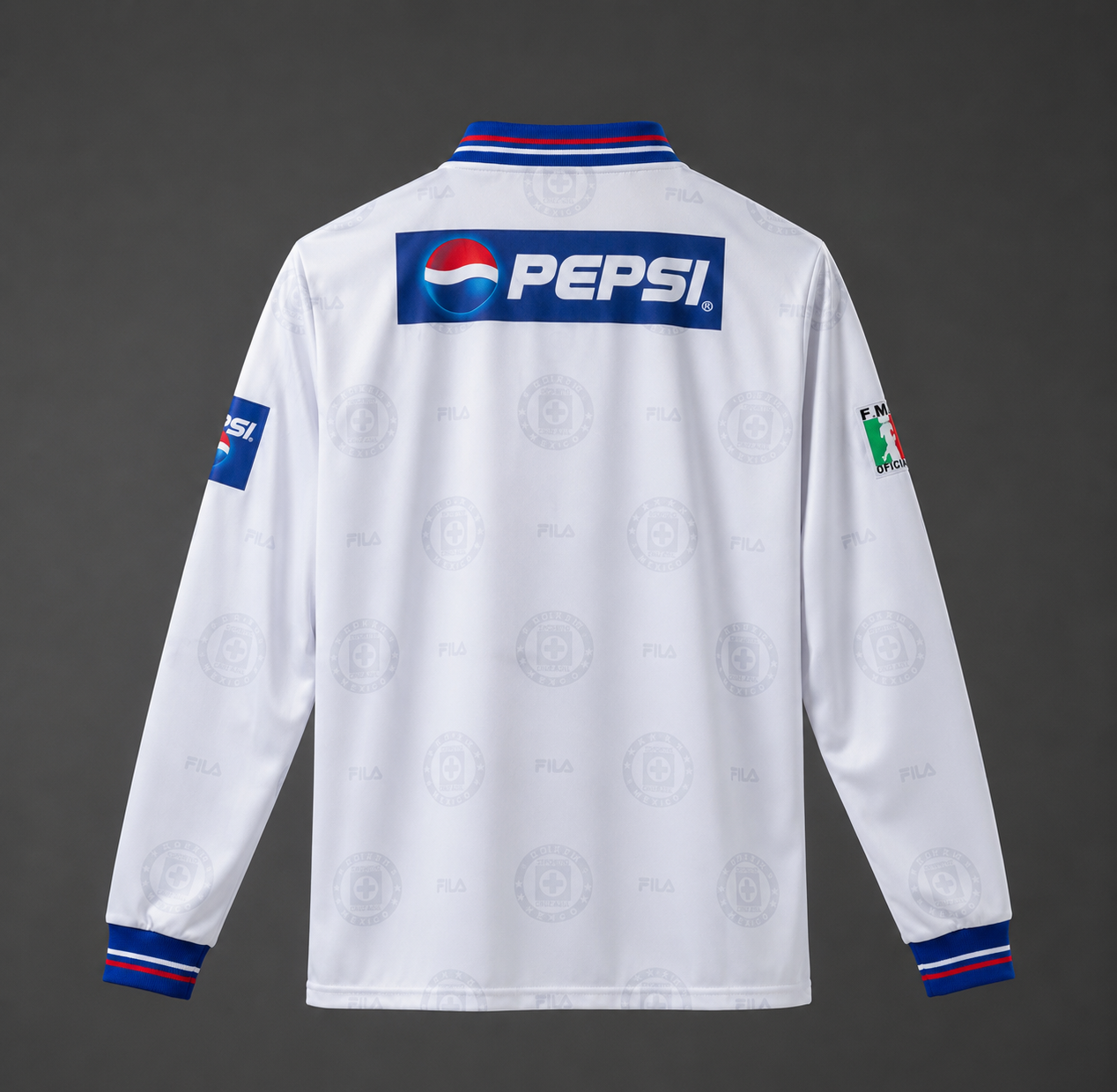 Cruz Azul Retro White Long Sleeve Jersey 1997-98 | Classic FILA Edition